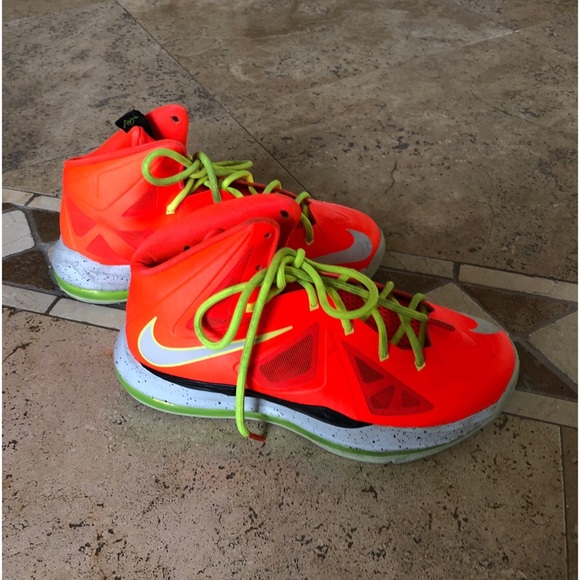 Lebron 10 neon orange Clearance